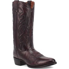 Botte Cowboy Western En Cuir Noir Cerise Dan Post Milwaukee (Taille Homme US)