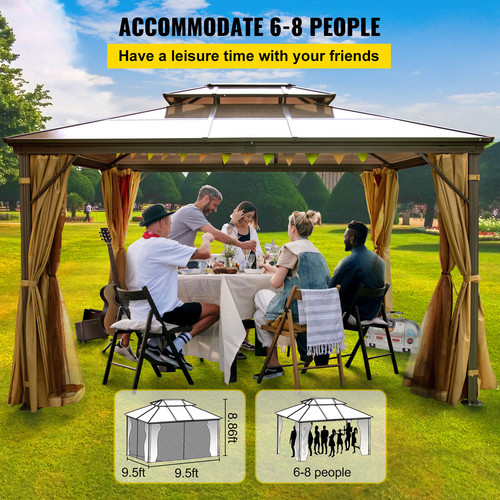 Vevor tonnelle jardin 3x3 - tonnelle,