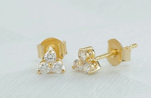 Trois diamant clous oreilles - trois,