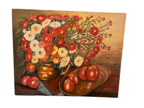 Ancien tableau sur toile - tableau,