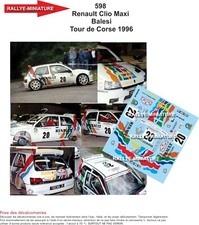 DECALS 1/43 REF 0598 RENAULT