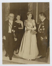 Princesse Grace et Prince Rainier III de Monaco en visite à Rome  Vintage  Tir