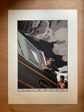 SERIGRAPHIE SIGNÉE FRANÇOIS SCHUITEN LA DOUCE CHEMINOT 55X75 CM 2012 COMME NEUF