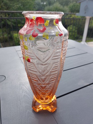 Vase art deco - art, rose