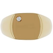 Bague chevalière homme Plaqué Or 18 carats et Zirconium- Taille 62 Dispo - Neuve