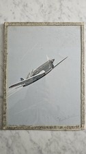 1938 Gouache pochoir  Avion CAUDRON CYCLONE en vol Henri De Courtis.