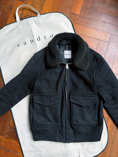 Sandro veste aviator - aviator, jacket
