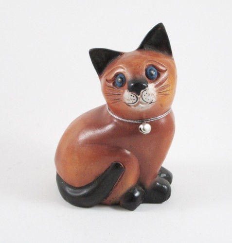 Chat assis gauche sculpté - chat,