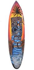 Tiki Planche de Surf 100cm Déco Bouclier Panneau en Bois Plaque Tikki Maui