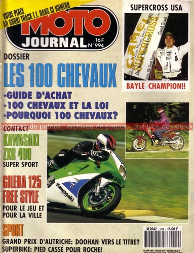 Moto journal 994 kawasaki zxr - journal,
