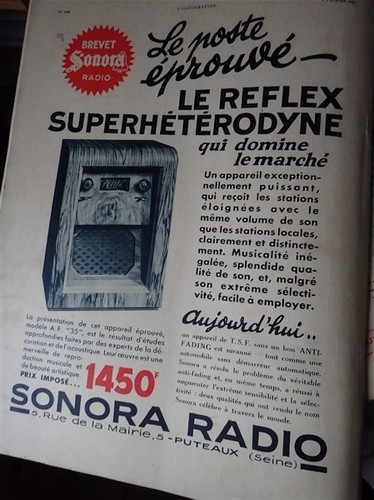 Poste radio tsf sonora - radio, reflex