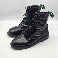 Solovair Black Hi Shine 8 Eye