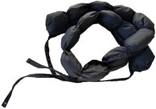 Originale et rare écharpe doudoune matelassée bleu Marithé et François Girbaud