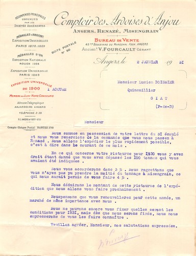1931 comptoir des ardoises - ardoises, d