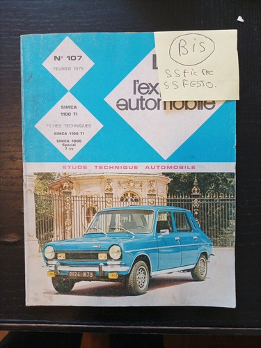 Revue technique simca 1100 - revue, ti