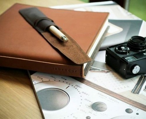 Etui stylo cuir - stylo, pleine