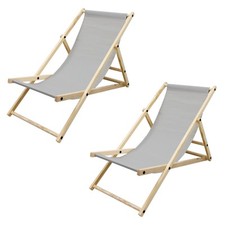 2x Chaise longue jardin