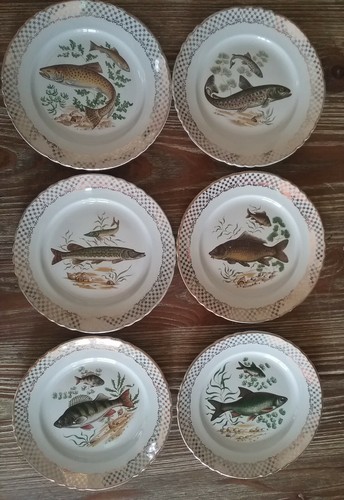 Assiettes poisson moulin des - moulin,