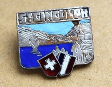 Insigne, broche ski, montagne