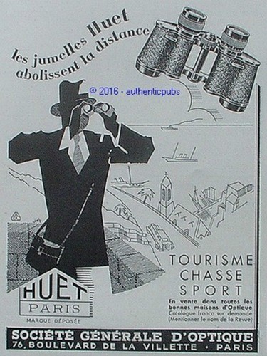 Publicite jumelles huet ste - jumelles,