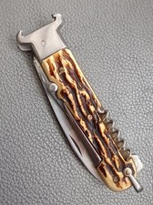 Ancien Couteau à Pompe Makinox Chasse Extracteur Cartouche Knife Messer