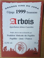 Etiquettes vin FRANCE ARBOIS