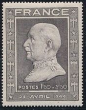 TIMBRE FRANCE 606** pétain neuf sans charnière 1944