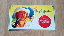 COCA-COLA Plaque En Métal 1951 