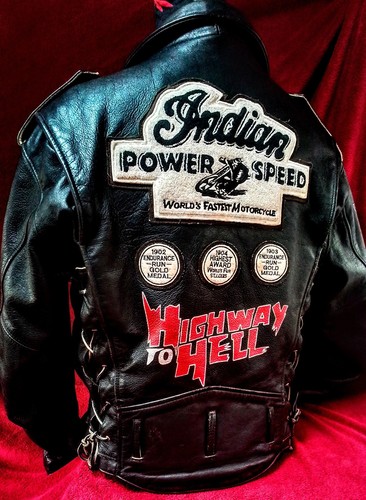 Vintage motorcycle jacket hand - jacket,