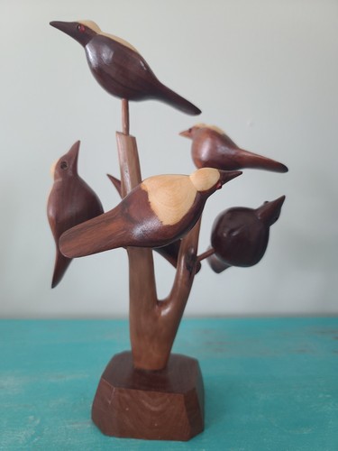 Vtg danish modern birds - modern, birds.carved