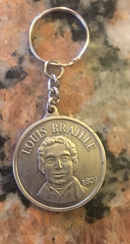 Louis braille keychain - braille,