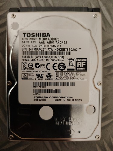 Disque dur interne toshiba 750 - disque,