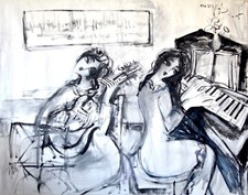 Hrasarkos XXL 140x180  Toile Sans Châssis Signée