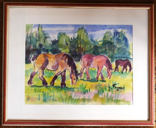 Tableau aquarelle gérard - tableau,