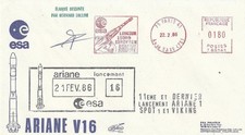 ESA Enveloppe 1986 Fusée