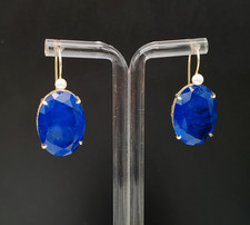 Boucles D'Oreilles Femme Bleu