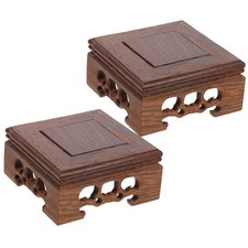  2 Pcs Support Pour Plantes Base De Pot Fleurs Potence Présentoir À Bois Table