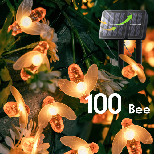 100led solaire abeille chaîne - 100led,