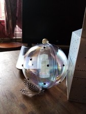 RARISSIME BOULE DE NOËL CONTENANT MINIATURE PERLE DE LALIQUE DS SA BOÎTE (14) 