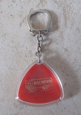 Antique Oil Keychain key ring Truck Bisconord France vintage old red 1960 garage