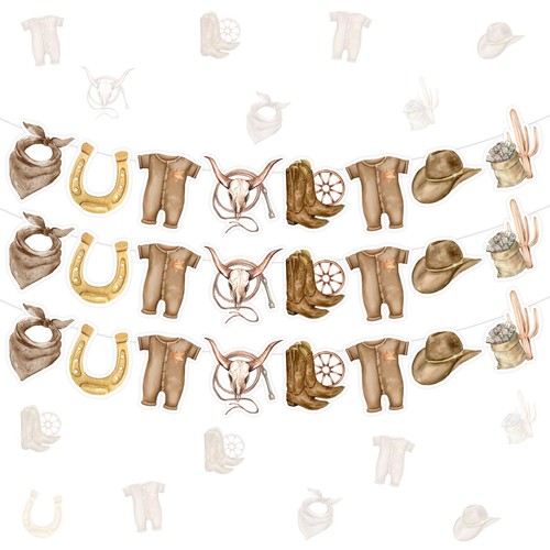 3pcs western cowboy baby - 3pcs,