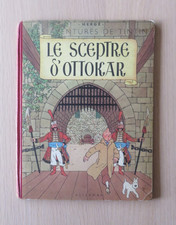 TINTIN-LE SCEPTRE D'OTTOKAR-CASTERMAN-B2 -1948-22265 ex-DOS TOILE ROUGE-HERGE-P