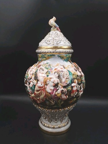Potiche vase couvercle - , en