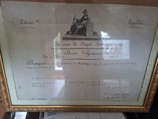 RARE - 1792 - NAPOLEON - EMPIRE - MEDAILLE - DIPLOME D' HONNEUR VIERGE