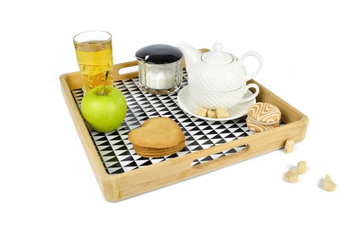 Plateau service avec motif - plateau, de