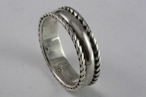 Bague massive biker argent - en,