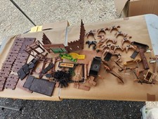 Lot Playmobil Western Fort Randall + Saloon + chevaux + pièces détachées vintage