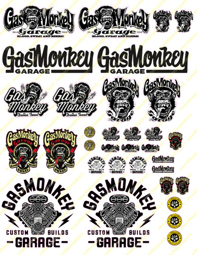 Décalcomanies gaz monkey - gaz, 1:18