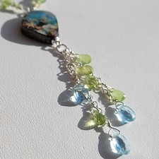 collier argent opale boulder