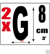 lot 2 lettres [G] Sticker